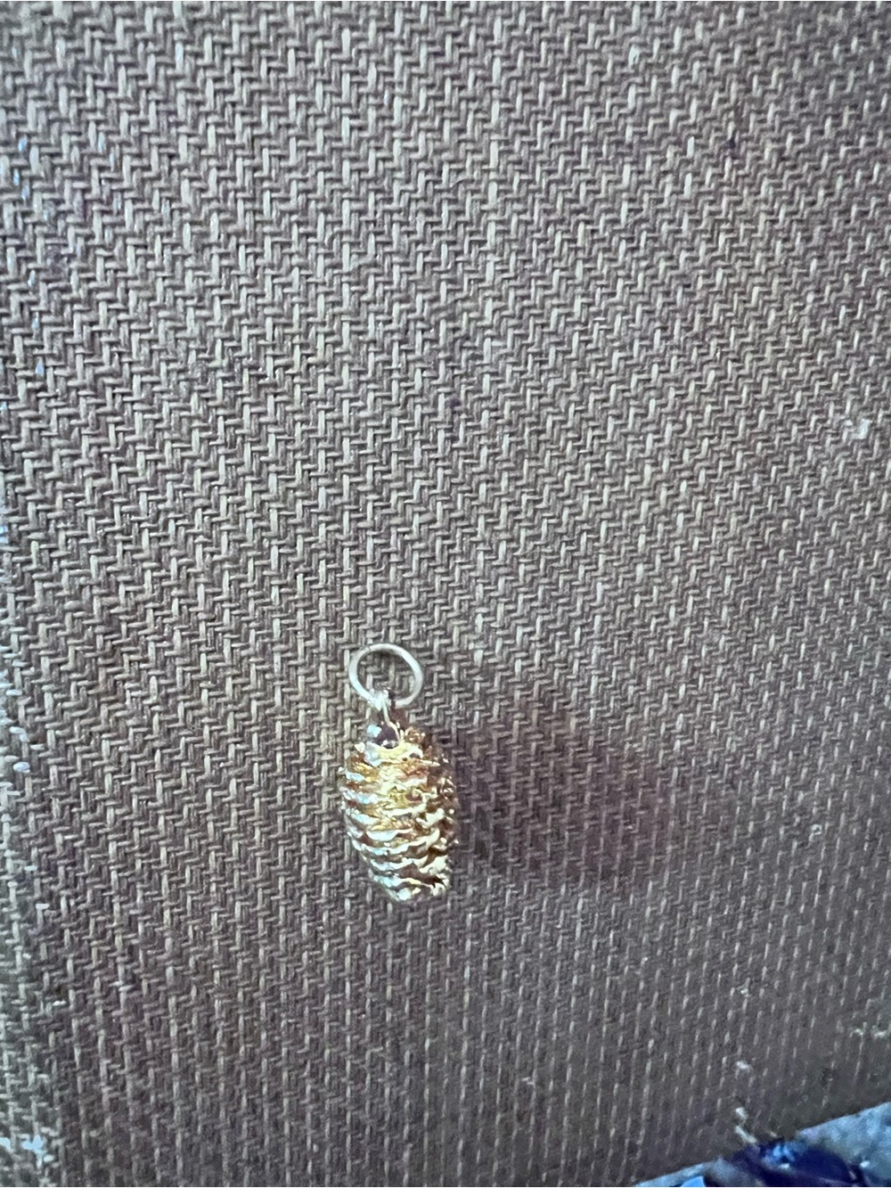 Vintage Gold plated 24k Pinecone Charm Pendant
